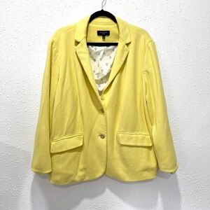 Talbots Women's cotton lined Bright Yellow Blazer 22W